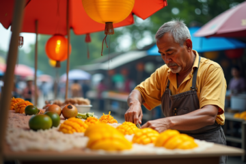 Préparer un dessert à la mangue façon street food asiatique